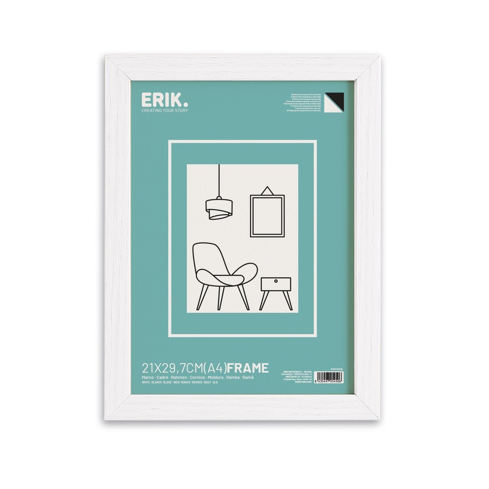 Grupo Erik - Mdf White Frame A4 29.7 X 21 Cm Cadre - Multicolore